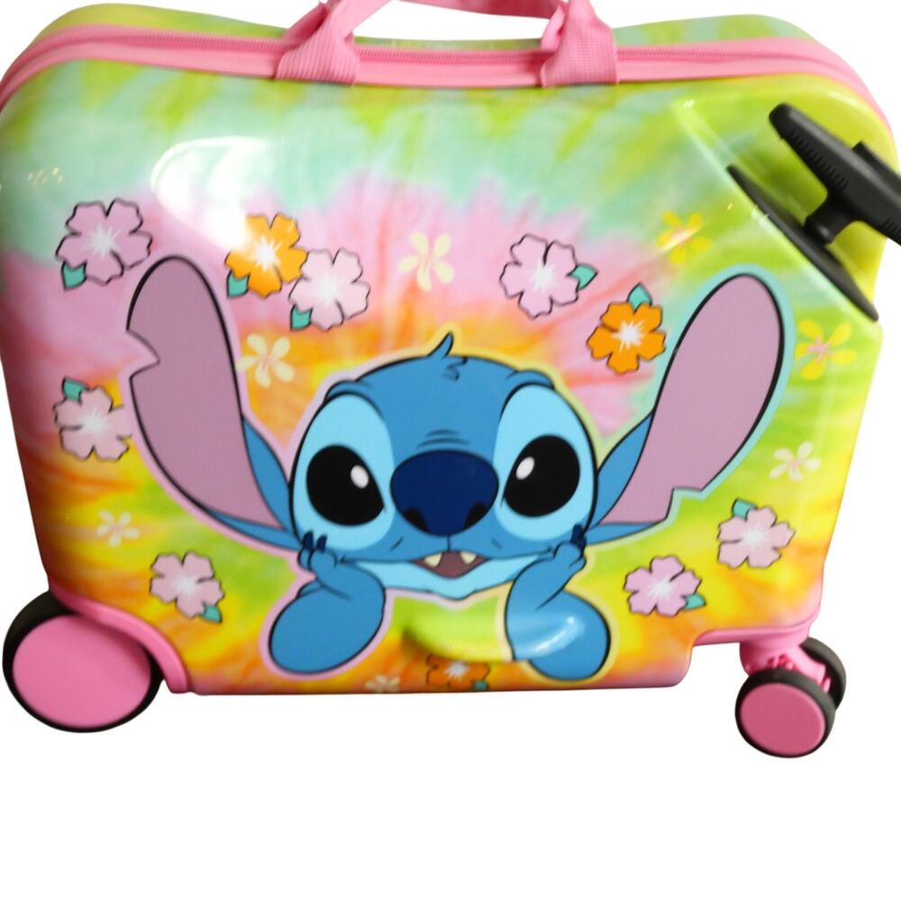 NEW Lilo And Stitch 18" Kids Ride on Suitcase Luggage Hard Shell w/ Handle - Picture 3 of 10